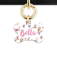 Bailey And Bone Pet Tag Vintage Garden Flowers Pet Tag