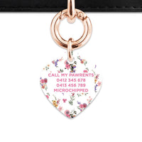 Bailey And Bone Pet Tag Vintage Garden Flowers Pet Tag