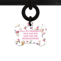 Bailey And Bone Pet Tag Vintage Garden Flowers Pet Tag