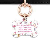 Bailey And Bone Pet Tag Vintage Garden Flowers Pet Tag