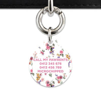 Bailey And Bone Pet Tag Vintage Garden Flowers Pet Tag