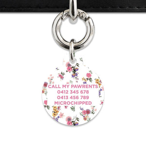 Bailey And Bone Pet Tag Vintage Garden Flowers Pet Tag