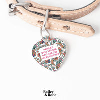 Bailey And Bone Pet Tag Vintage Paisley Pattern Pet Tag