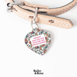 Bailey And Bone Pet Tag Vintage Paisley Pattern Pet Tag