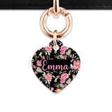 Bailey And Bone Pet Tag Vintage Pink Flowers Pet Tag