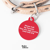 Bailey And Bone Pet Tag Vintage Red Roses Pet Tag