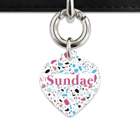 Bailey And Bone Pet Tag White Pastel Terrazzo Pet Tag