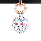Bailey And Bone Pet Tag White Pastel Terrazzo Pet Tag