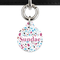 Bailey And Bone Pet Tag White Pastel Terrazzo Pet Tag