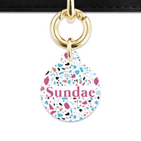 Bailey And Bone Pet Tag White Pastel Terrazzo Pet Tag