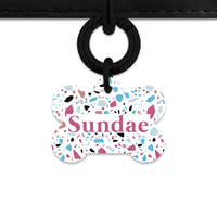 Bailey And Bone Pet Tag White Pastel Terrazzo Pet Tag