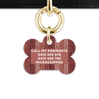 Bailey And Bone Pet Tag Wood Print Pet Tag