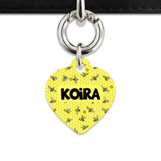 Bailey And Bone Pet Tag Yellow Bees Pet Tag