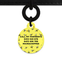 Bailey And Bone Pet Tag Yellow Bees Pet Tag