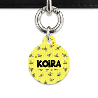 Bailey And Bone Pet Tag Yellow Bees Pet Tag