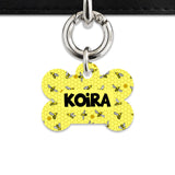 Bailey And Bone Pet Tag Yellow Bees Pet Tag