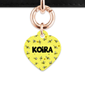 Bailey And Bone Pet Tag Yellow Bees Pet Tag