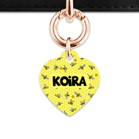 Bailey And Bone Pet Tag Yellow Bees Pet Tag