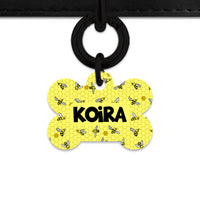 Bailey And Bone Pet Tag Yellow Bees Pet Tag
