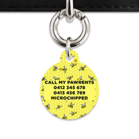 Bailey And Bone Pet Tag Yellow Bees Pet Tag