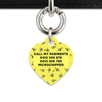 Bailey And Bone Pet Tag Yellow Bees Pet Tag