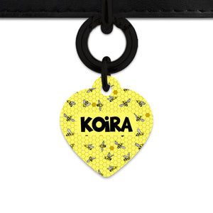 Bailey And Bone Pet Tag Yellow Bees Pet Tag