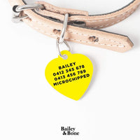 Bailey And Bone Pet Tag Yellow Smiley Face Pet Tag