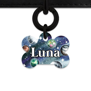 BaileyAndBone Pet ID Tags Bone / Black Midnight Galaxy Pet Tag