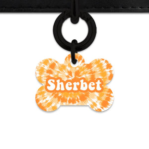 BaileyAndBone Pet ID Tags Bone / Black Orange Tie Dye Pet Tag