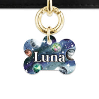 BaileyAndBone Pet ID Tags Bone / Gold Midnight Galaxy Pet Tag