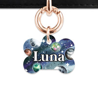BaileyAndBone Pet ID Tags Bone / Rose Gold Midnight Galaxy Pet Tag