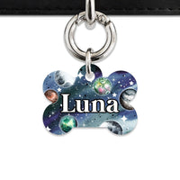BaileyAndBone Pet ID Tags Bone / Silver Midnight Galaxy Pet Tag