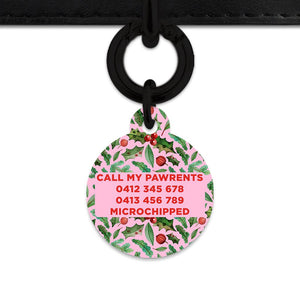 BaileyAndBone Pet ID Tags Christmas Holly Pet Tag