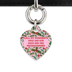 BaileyAndBone Pet ID Tags Christmas Holly Pet Tag