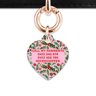 BaileyAndBone Pet ID Tags Christmas Holly Pet Tag