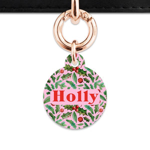 BaileyAndBone Pet ID Tags Christmas Holly Pet Tag