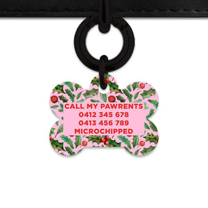 BaileyAndBone Pet ID Tags Christmas Holly Pet Tag
