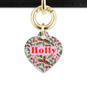 BaileyAndBone Pet ID Tags Christmas Holly Pet Tag