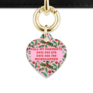 BaileyAndBone Pet ID Tags Christmas Holly Pet Tag