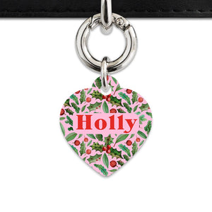 BaileyAndBone Pet ID Tags Christmas Holly Pet Tag