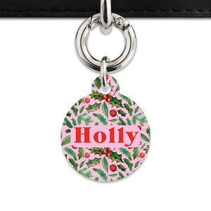 BaileyAndBone Pet ID Tags Christmas Holly Pet Tag