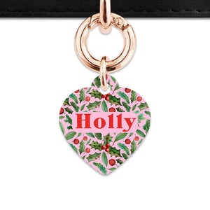 BaileyAndBone Pet ID Tags Christmas Holly Pet Tag