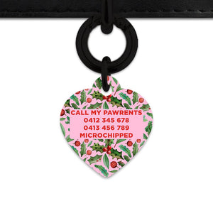 BaileyAndBone Pet ID Tags Christmas Holly Pet Tag