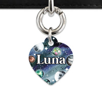BaileyAndBone Pet ID Tags Heart / Silver Midnight Galaxy Pet Tag
