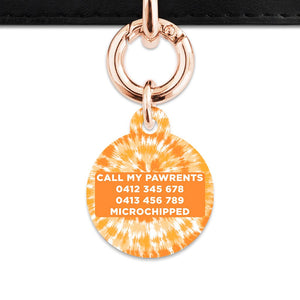 BaileyAndBone Pet ID Tags Orange Tie Dye Pet Tag