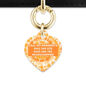 BaileyAndBone Pet ID Tags Orange Tie Dye Pet Tag