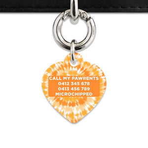 BaileyAndBone Pet ID Tags Orange Tie Dye Pet Tag