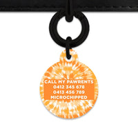 BaileyAndBone Pet ID Tags Orange Tie Dye Pet Tag