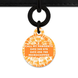 BaileyAndBone Pet ID Tags Orange Tie Dye Pet Tag