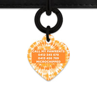 BaileyAndBone Pet ID Tags Orange Tie Dye Pet Tag